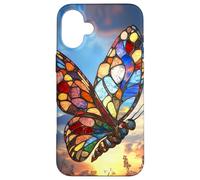 Colorburst Glass Butterfly at Sunrise Sky Case for iPhone 16 Plus