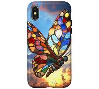 Colorburst Glass Butterfly at Sunrise Sky Case for iPhone X/XS