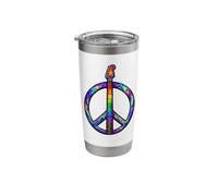 Colorburst Guitar Peace Sign Stainless Steel Insulated Tumbler