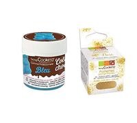 Color'choco Fat-Soluble Food Coloring 5 g Blue + Edible Golden Glitter