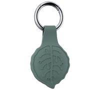 COLORCORAL Airtag Holder Keychain-GPS Finders Silicone Cover Ultra-Light WP and Anti-Lost Anti-Scratch Airtag Case Keyring Suitable for Pet Tracking and Toys-Kid Bags-Luggage-Turquoise Leaf
