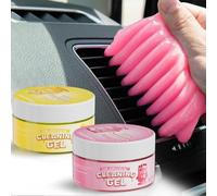 ColorCoral Car Cleaning Gel 2 Pack Reusable Lemon & Rose Scent Universal Dust Cleaner Putty for Car Interior Detailing, Air Vents & Keyboard, Car Cleaning Slime for Men & Women