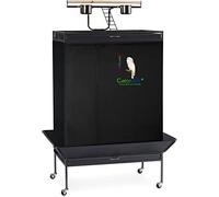 Colorday Good Night Bird Cage Cover for Large Bird Cage with Play Top (Patented), (Extra Large, Black)