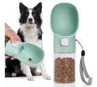 Colorday Handheld Dog Feeder Treat Dispenser with Built-in Clicker & Treat Pouch. for Training Walking Hiking Traveling. (6.7 OZ, Green)