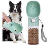 Colorday Handheld Dog Feeder Treat Dispenser with Built-in Clicker & Treat Pouch. for Training Walking Hiking Traveling. (10 OZ, Green)