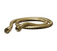 Colore 1.5M Stainless Steel Flexible Shower Hose | Brushed Brass | 15mm x 1500mm x 15mm
