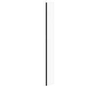 Colore 10mm Clear Glass Walk In Fixed Return Shower Screen | Matt Black | Glass/Aluminium | 2000mm x 250mm