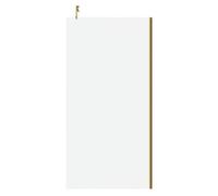 Colore 10mm Clear Glass Walk In Shower Screen including Wall Channel and Support Bar | Brushed Brass | Glass/Aluminium | 2000mm x 1000mm