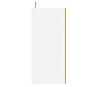 Colore 10mm Clear Glass Walk In Shower Screen including Wall Channel and Support Bar | Brushed Brass | Glass/Aluminium | 2000mm x 900mm
