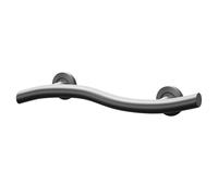 Colore 26" Curved Grab Rail | Matt Black | Aluminium | 670mm x 65mm x 75mm