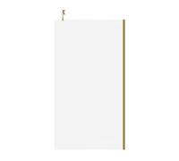 Colore 8mm Clear Glass Walk In Shower Screen including Wall Channel and Support Bar | Brushed Brass | Glass/Aluminium | 1850mm x 1000mm