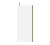 Colore 8mm Clear Glass Walk In Shower Screen including Wall Channel and Support Bar | Brushed Brass | Glass/Aluminium | 1850mm x 800mm
