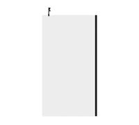 Colore 8mm Clear Glass Walk In Shower Screen including Wall Channel and Support Bar | Matt Black | Glass/Aluminium | 1850mm x 1000mm