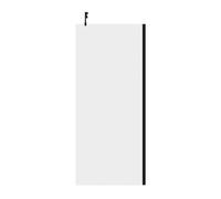 Colore 8mm Clear Glass Walk In Shower Screen including Wall Channel and Support Bar | Matt Black | Glass/Aluminium | 1850mm x 800mm