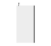 Colore 8mm Clear Glass Walk In Shower Screen including Wall Channel and Support Bar | Matt Black | Glass/Aluminium | 1850mm x 900mm