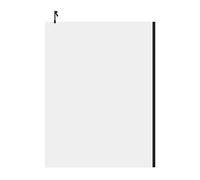 Colore 8mm Clear Glass Walk In Shower Screen including Wall Channel and Support Bar | Matt Black | Glass/Aluminium | 1850mm x 1400mm