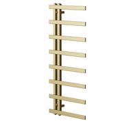 Colore Anderson Designer Heated Towel Rail | Brushed Brass | Mild Steel | 1150mm x 500mm