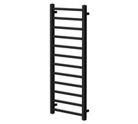 Colore Blaine Straight Heated Towel Rail | Matt Black | Mild Steel | 1200mm x 500mm