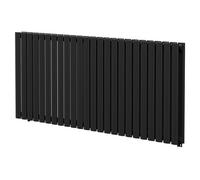 Colore Boone Horizontal Double Panel Radiator | Matt Black | Mild Steel | 600mm x 1440mm
