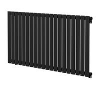 Colore Boone Horizontal Single Panel Radiator | Matt Black | Mild Steel | 600mm x 1200mm