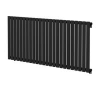 Colore Boone Horizontal Single Panel Radiator | Matt Black | Mild Steel | 600mm x 1440mm