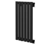 Colore Boone Horizontal Single Panel Radiator | Matt Black | Mild Steel | 600mm x 360mm