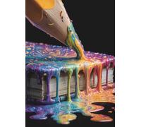 Colore colante: Quaderno a quadretti 5mm formato A4-Per studenti curiosi, creativi e pronti ad amare la scuola!