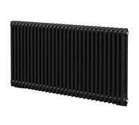 Colore Colosseum Double Panel Radiator | Matt Black | Mild Steel | 600mm x 1340mm