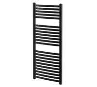 Colore Columbus Curved Heated Towel Rail | Matt Black | Mild Steel | 1200mm x 600mm