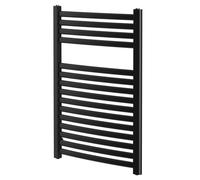 Colore Columbus Curved Heated Towel Rail | Matt Black | Mild Steel | 800mm x 600mm