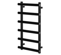 Colore Finley Designer Heated Towel Rail | Matt Black | Mild Steel | 850mm x 500mm