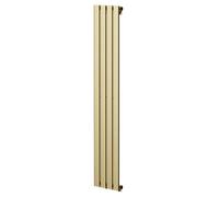 Colore Hudson Single Panel Radiator | Brushed Brass | Mild Steel | 1600mm x 300mm