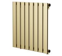 Colore Hudson Single Panel Radiator | Brushed Brass | Mild Steel | 600mm x 604mm