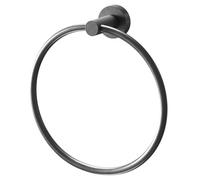Colore Industrial Style Wall Mounted Towel Ring | Gunmetal Grey | Mild Steel | 155mm x 176mm x 55mm