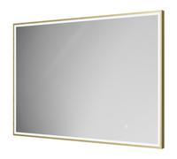 Colore Madison Illuminated Dimmable LED Mirror with Demister and Touch Sensor | Brushed Brass | Glass/Aluminium | 1000mm x 700mm