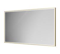 Colore Madison Illuminated Dimmable LED Mirror with Demister and Touch Sensor | Brushed Brass | Glass/Aluminium | 1400mm x 800mm