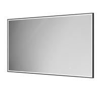 Colore Madison Illuminated Dimmable LED Mirror with Demister and Touch Sensor | Matt Black | Glass/Aluminium | 1400mm x 800mm