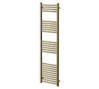Colore Marco Curved Heated Towel Rail | Brushed Brass | Mild Steel | 1600mm x 500mm