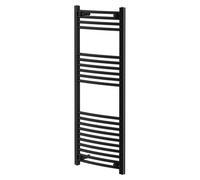 Colore Marco Curved Heated Towel Rail | Matt Black | Mild Steel | 1200mm x 500mm