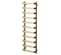 Colore Milton Curved Heated Towel Rail | Brushed Brass | Mild Steel | 1500mm x 500mm