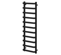 Colore Milton Curved Heated Towel Rail | Matt Black | Mild Steel | 1500mm x 500mm
