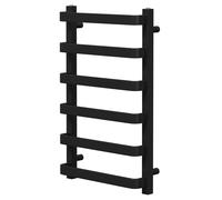 Colore Milton Curved Heated Towel Rail | Matt Black | Mild Steel | 800mm x 500mm