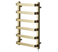 Colore Milton Electric Heated Towel Rail | Brushed Brass | Mild Steel | 800mm x 500mm