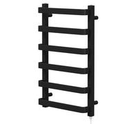Colore Milton Electric Heated Towel Rail | Matt Black | Mild Steel | 800mm x 500mm