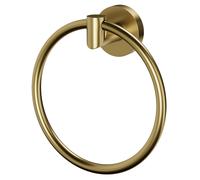 Colore Orbit Wall Mounted Towel Ring | Brushed Brass | Mild Steel | 160mm x 165mm x 65mm