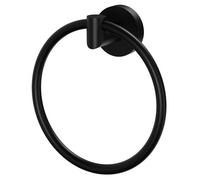 Colore Orbit Wall Mounted Towel Ring | Matt Black | Mild Steel | 160mm x 165mm x 65mm
