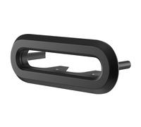 Colore Oval Basin Overflow Insert | Matt Black | Brass | 54mm x 19mm x 15mm