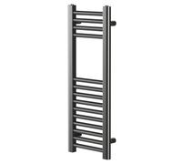 Colore Pizarro Straight Heated Towel Rail | Gunmetal Grey | Mild Steel | 800mm x 300mm