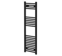 Colore Pizarro Straight Heated Towel Rail | Matt Black | Mild Steel | 1200mm x 400mm