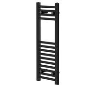Colore Pizarro Straight Heated Towel Rail | Matt Black | Mild Steel | 800mm x 300mm